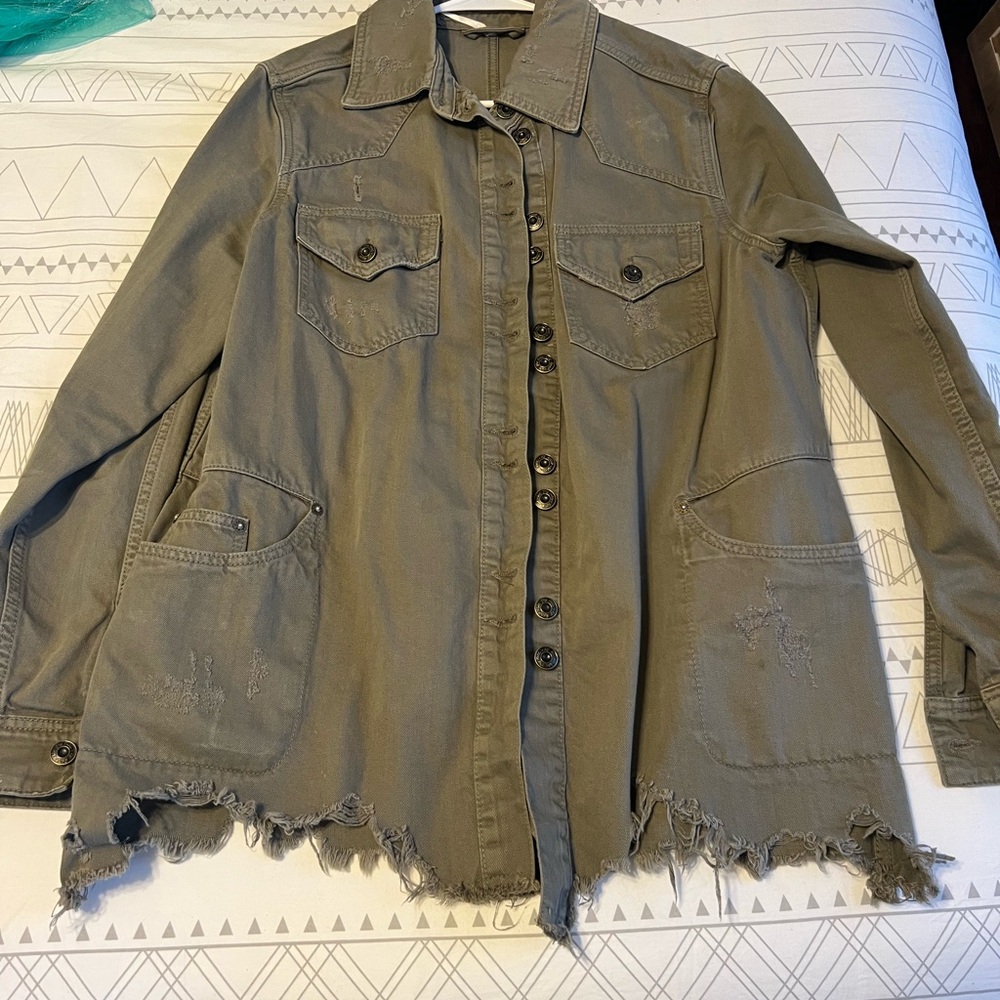 Free People Distressed Jacket